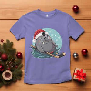 Snowy Seal Ice Hockey Lover T Shirt Funny Christmas Gift TS12 Violet Print Your Wear