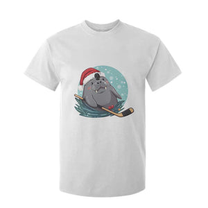 Snowy Seal Ice Hockey Lover T Shirt For Kid Funny Christmas Gift TS12 White Print Your Wear