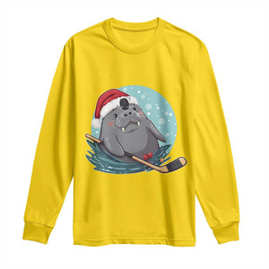 Snowy Seal Ice Hockey Lover Long Sleeve Shirt Funny Christmas Gift TS12 Daisy Print Your Wear