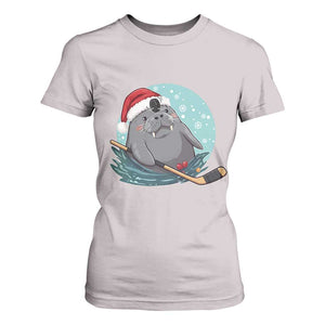 Snowy Seal Ice Hockey Lover T Shirt For Women Funny Christmas Gift TS12 Ice Gray Print Your Wear