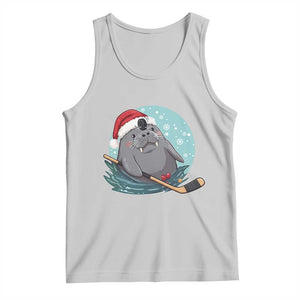 Snowy Seal Ice Hockey Lover Tank Top Funny Christmas Gift TS12 Ash Print Your Wear