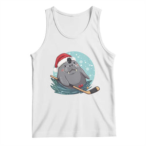 Snowy Seal Ice Hockey Lover Tank Top Funny Christmas Gift TS12 White Print Your Wear