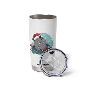 Snowy Seal Ice Hockey Lover Tumbler Cup Funny Christmas Gift TS12 Print Your Wear