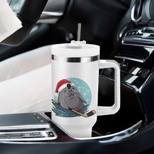 Snowy Seal Ice Hockey Lover Tumbler With Handle Funny Christmas Gift TS12 Print Your Wear