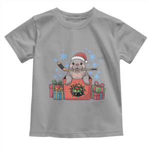 Santa Seal Playing Ice Hockey Toddler T Shirt Funny Christmas Gift TS12 Sport Gray Print Your Wear