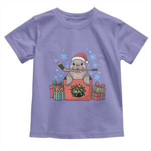 Santa Seal Playing Ice Hockey Toddler T Shirt Funny Christmas Gift TS12 Violet Print Your Wear