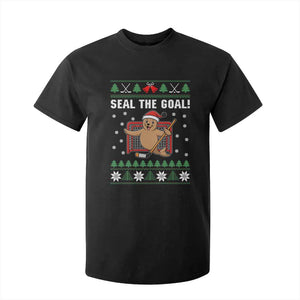 Funny Seal The Goal T Shirt For Kid Goalie Ice Hockey Player Gift TS12 Black Print Your Wear