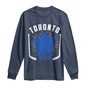 Toronto Ice Hockey Lover Long Sleeve Shirt Vintage Canada Gift TS12 Navy Print Your Wear
