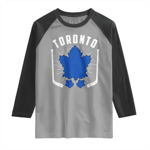 Toronto Ice Hockey Lover Raglan Shirt Vintage Canada Gift TS12 Sport Gray Black Print Your Wear