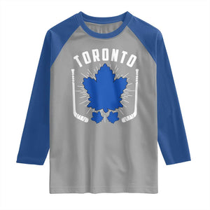 Toronto Ice Hockey Lover Raglan Shirt Vintage Canada Gift TS12 Sport Gray Royal Print Your Wear