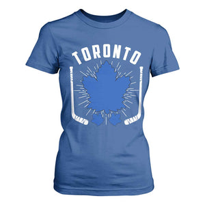 Toronto Ice Hockey Lover T Shirt For Women Vintage Canada Gift TS12 Royal Blue Print Your Wear