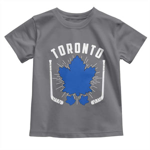 Toronto Ice Hockey Lover Toddler T Shirt Vintage Canada Gift TS12 Charcoal Print Your Wear