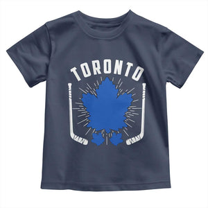 Toronto Ice Hockey Lover Toddler T Shirt Vintage Canada Gift TS12 Navy Print Your Wear