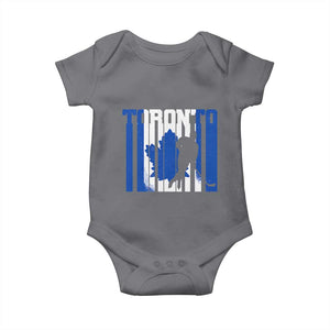 Ice Hockey Torontonian Player Baby Onesie Toronto Flag Gift TS12 Charcoal Print Your Wear