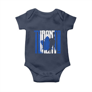 Ice Hockey Torontonian Player Baby Onesie Toronto Flag Gift TS12 Navy Print Your Wear