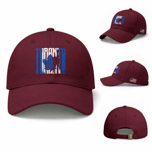 Ice Hockey Torontonian Player Baseball Cap Toronto Flag Gift TS12 Baseball Cap Universal Fit Maroon Print Your Wear