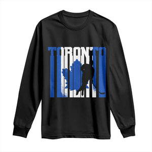 Ice Hockey Torontonian Player Long Sleeve Shirt Toronto Flag Gift TS12 Black Print Your Wear