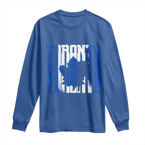 Ice Hockey Torontonian Player Long Sleeve Shirt Toronto Flag Gift TS12 Royal Blue Print Your Wear