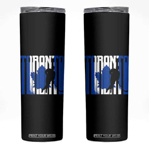 Ice Hockey Torontonian Player Skinny Tumbler Toronto Flag Gift TS12 Black Print Your Wear