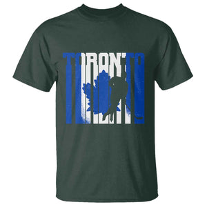 Ice Hockey Torontonian Player T Shirt Toronto Flag Gift TS12 Dark Forest Green Print Your Wear