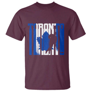 Ice Hockey Torontonian Player T Shirt Toronto Flag Gift TS12 Maroon Print Your Wear