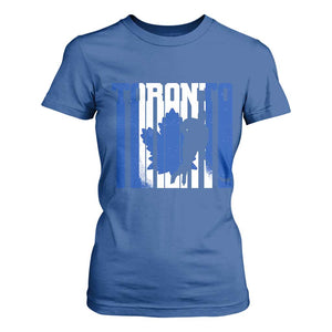 Ice Hockey Torontonian Player T Shirt For Women Toronto Flag Gift TS12 Royal Blue Print Your Wear