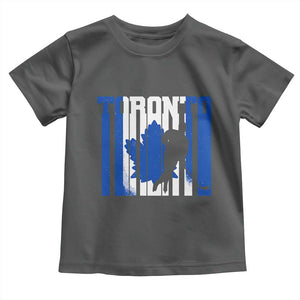 Ice Hockey Torontonian Player Toddler T Shirt Toronto Flag Gift TS12 Dark Heather Print Your Wear