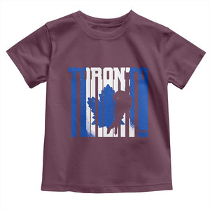 Ice Hockey Torontonian Player Toddler T Shirt Toronto Flag Gift TS12 Maroon Print Your Wear