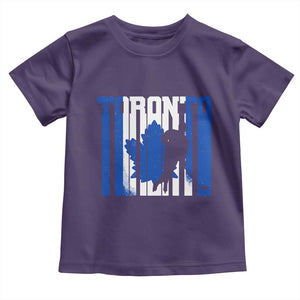 Ice Hockey Torontonian Player Toddler T Shirt Toronto Flag Gift TS12 Purple Print Your Wear