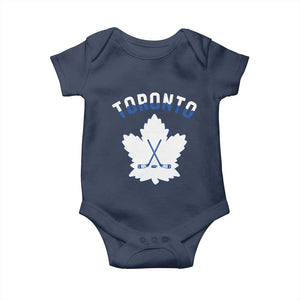 Toronto Ice Hockey Lover Baby Onesie Gift For Torontonian TS12 Navy Print Your Wear