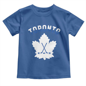 Toronto Ice Hockey Lover Toddler T Shirt Gift For Torontonian TS12 Royal Blue Print Your Wear