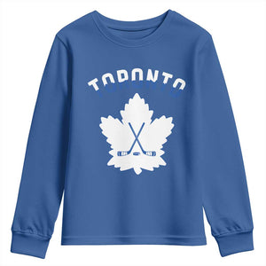 Toronto Ice Hockey Lover Youth Sweatshirt Gift For Torontonian TS12 Royal Blue Print Your Wear