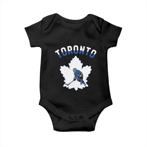 Toronto Ice Hockey Player Baby Onesie Canadian Winter Sport TS12 Black Print Your Wear