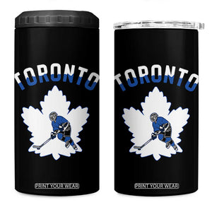 Toronto Ice Hockey Player 4 in 1 Can Cooler Tumbler Canadian Winter Sport TS12 One Size: 16 oz Black Print Your Wear