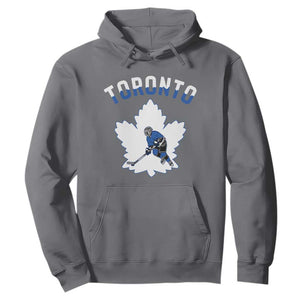 Toronto Ice Hockey Player Hoodie Canadian Winter Sport TS12 Charcoal Print Your Wear