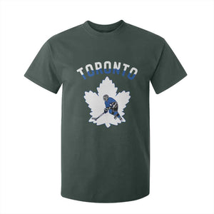 Toronto Ice Hockey Player T Shirt For Kid Canadian Winter Sport TS12 Dark Forest Green Print Your Wear