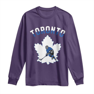Toronto Ice Hockey Player Long Sleeve Shirt Canadian Winter Sport TS12 Purple Print Your Wear