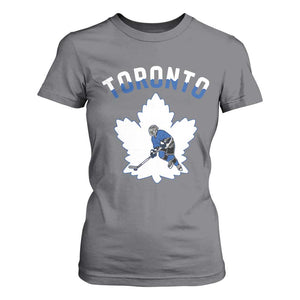 Toronto Ice Hockey Player T Shirt For Women Canadian Winter Sport TS12 Charcoal Print Your Wear