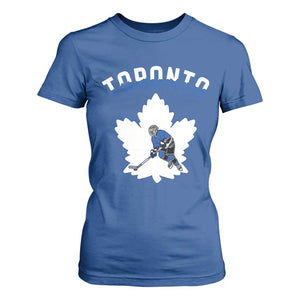 Toronto Ice Hockey Player T Shirt For Women Canadian Winter Sport TS12 Royal Blue Print Your Wear