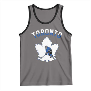 Toronto Ice Hockey Player Tank Top Canadian Winter Sport TS12 Deep Heather Black Print Your Wear