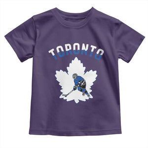 Toronto Ice Hockey Player Toddler T Shirt Canadian Winter Sport TS12 Purple Print Your Wear