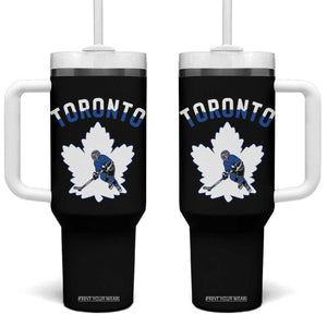 Toronto Ice Hockey Player Tumbler With Handle Canadian Winter Sport TS12 One Size: 40 oz Black Print Your Wear