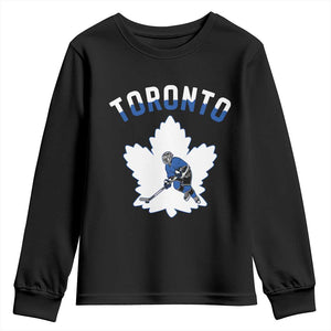 Toronto Ice Hockey Player Youth Sweatshirt Canadian Winter Sport TS12 Black Print Your Wear