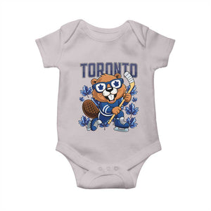 Toronto Ice Hockey Beaver Baby Onesie Canadian Pride Gift TS12 Ice Gray Print Your Wear