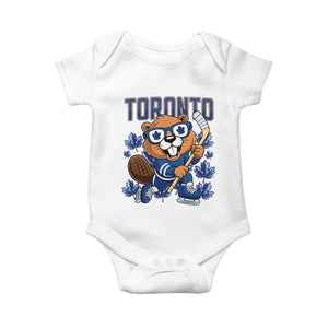 Toronto Ice Hockey Beaver Baby Onesie Canadian Pride Gift TS12 White Print Your Wear