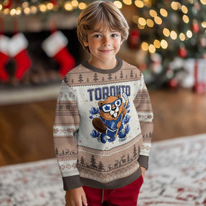 Toronto Ice Hockey Beaver Ugly Christmas Sweater Canadian Pride Gift TS12 Mocha Mousse Print Your Wear