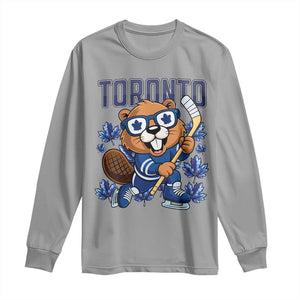 Toronto Ice Hockey Beaver Long Sleeve Shirt Canadian Pride Gift TS12 Sport Gray Print Your Wear