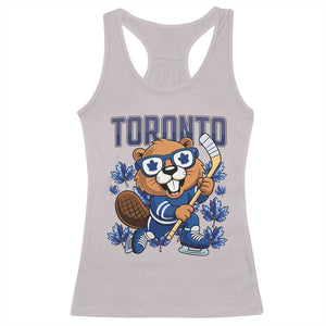 Toronto Ice Hockey Beaver Racerback Tank Top Canadian Pride Gift TS12 Ice Gray Print Your Wear