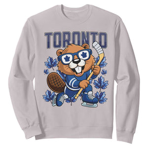 Toronto Ice Hockey Beaver Sweatshirt Canadian Pride Gift TS12 Ice Gray Print Your Wear