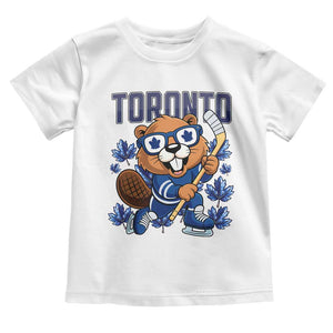 Toronto Ice Hockey Beaver Toddler T Shirt Canadian Pride Gift TS12 White Print Your Wear